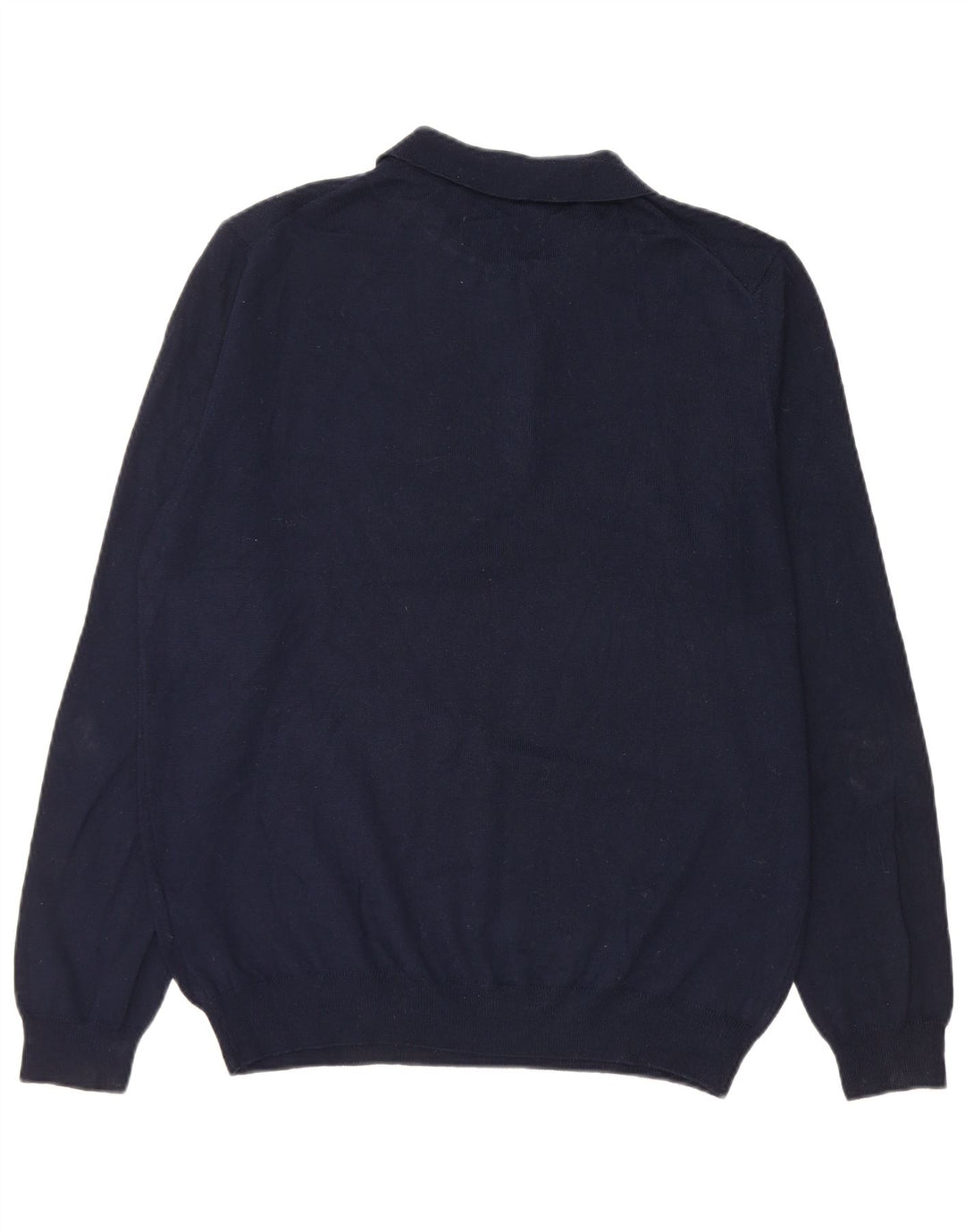 Marks & Spencer Herre Polo Neck Jumper Sweater Stor Marineblå Akryl