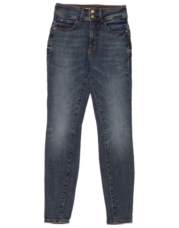Guess Dame Højtalje Skinny Jeans W27 L28 Blå Bomuld