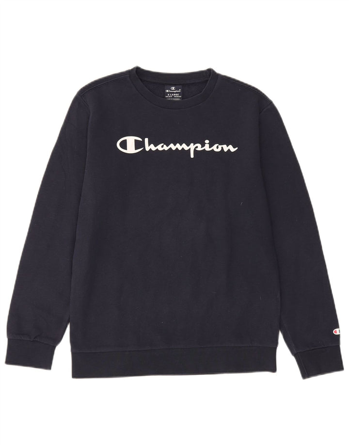 Champion Boys Grafisk Sweatshirt Jumper 13-14 år XL Navy Blue