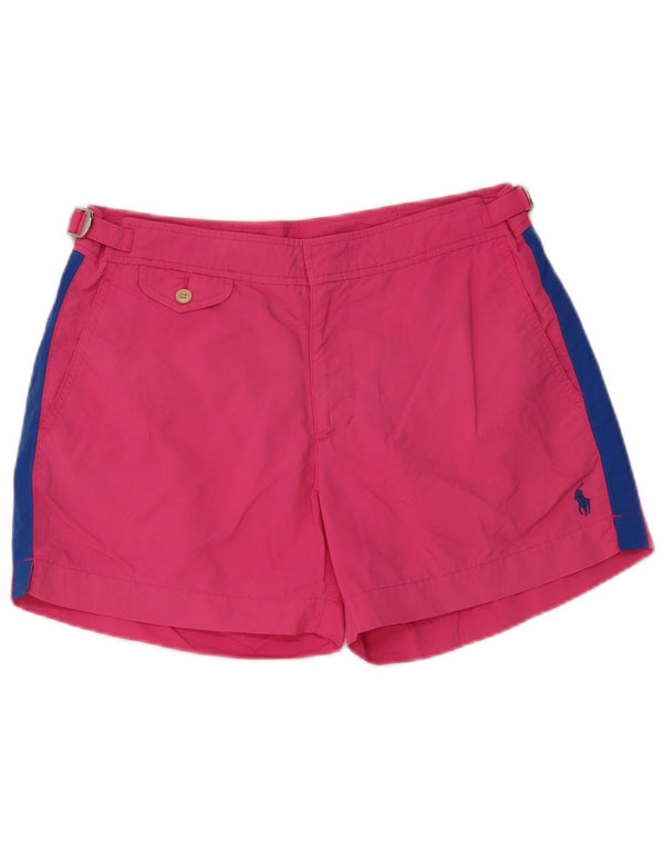 POLO RALPH LAUREN Svømmeshorts til kvinder UK 14 Medium Pink Colourblock