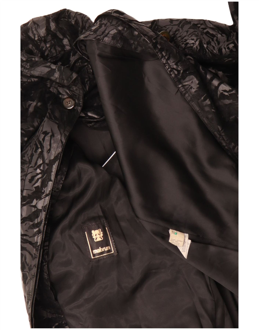 MABRUN Dame Oversized Overfrakke IT 42 Large Black Floral