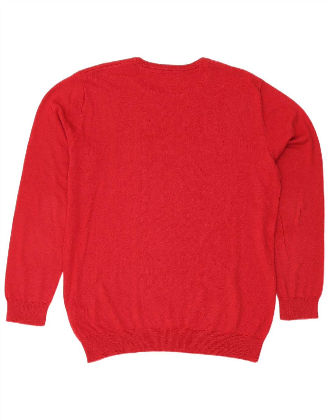 WRANGLER Mens Crew Neck Jumper Sweater XL Red Cotton