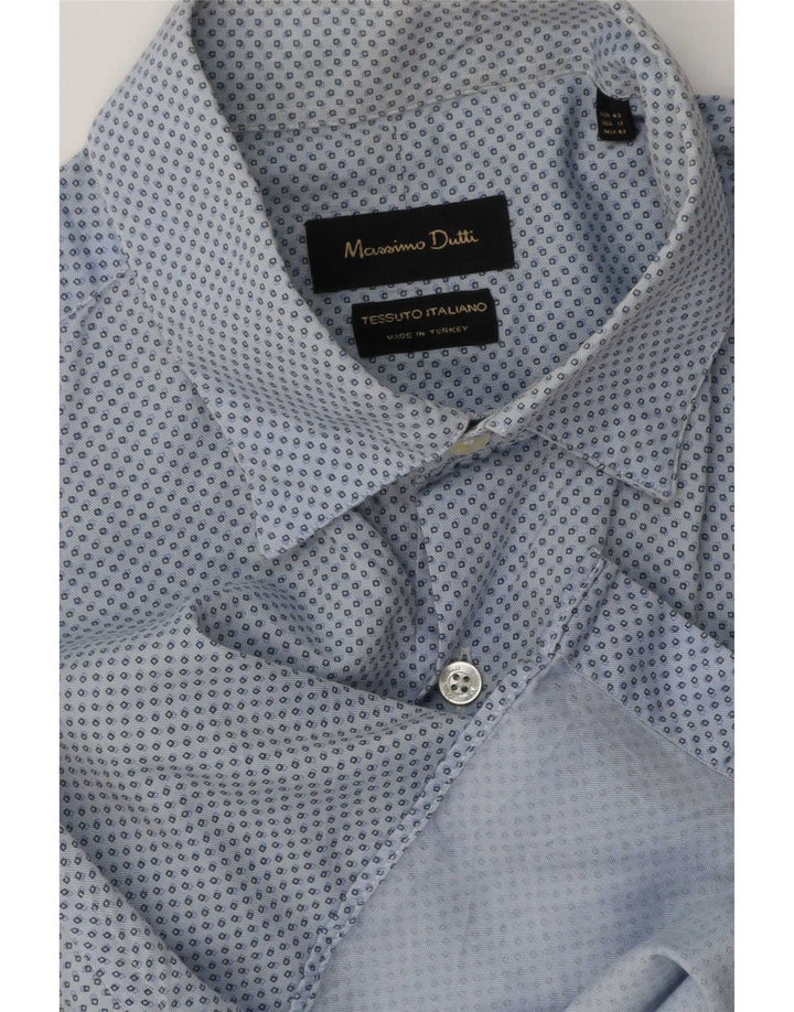 Massimo Dutti Herreskjorte str. 43 Large Blue Spotted