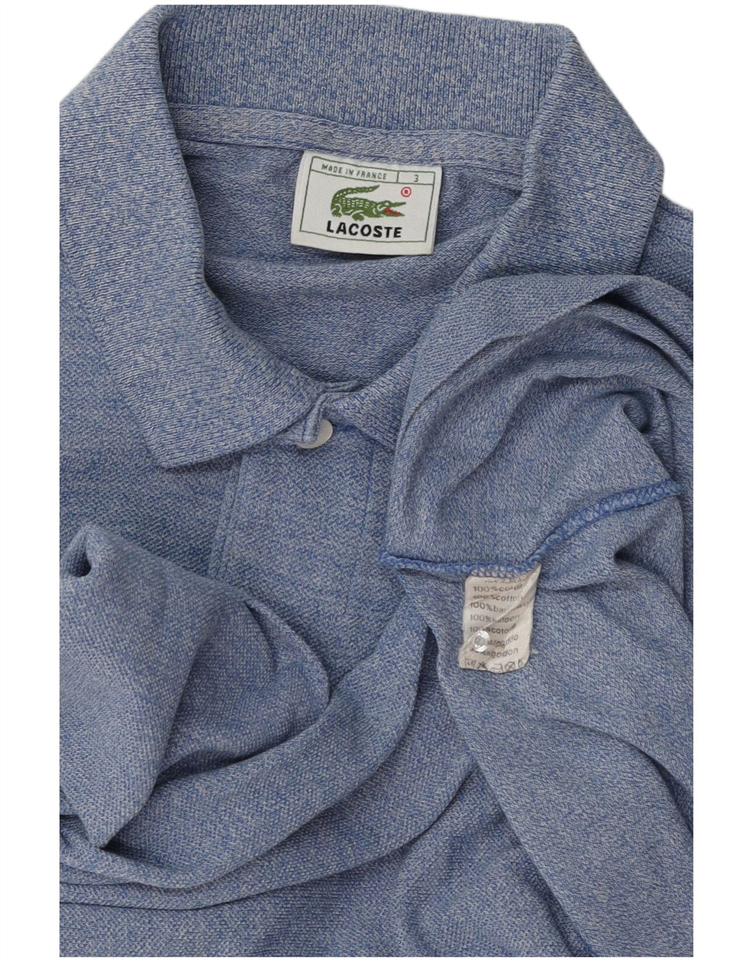 Lacoste Langærmet Polo Shirt til mænd Størrelse 3 Lille Blå Bomuld