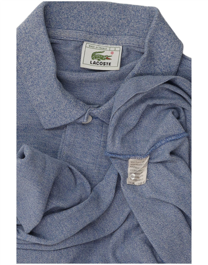 Lacoste Langærmet Polo Shirt til mænd Størrelse 3 Lille Blå Bomuld