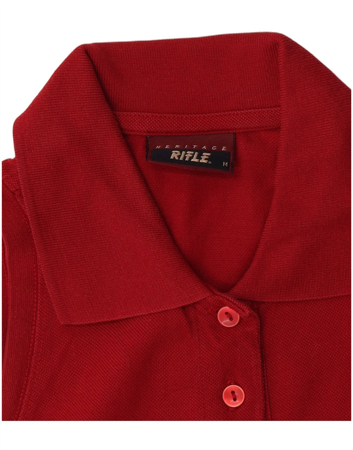 Rifle Dame ærmeløs Polo Shirt UK 12 Medium Rød