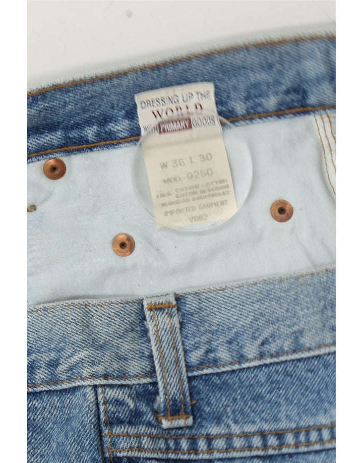 RIFLE Herre Cropped Loose Jeans W36 L26 Blå Bomuld