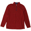 Izod Sweatshirt med lynlås til mænd XL Rød Flecked Polyester