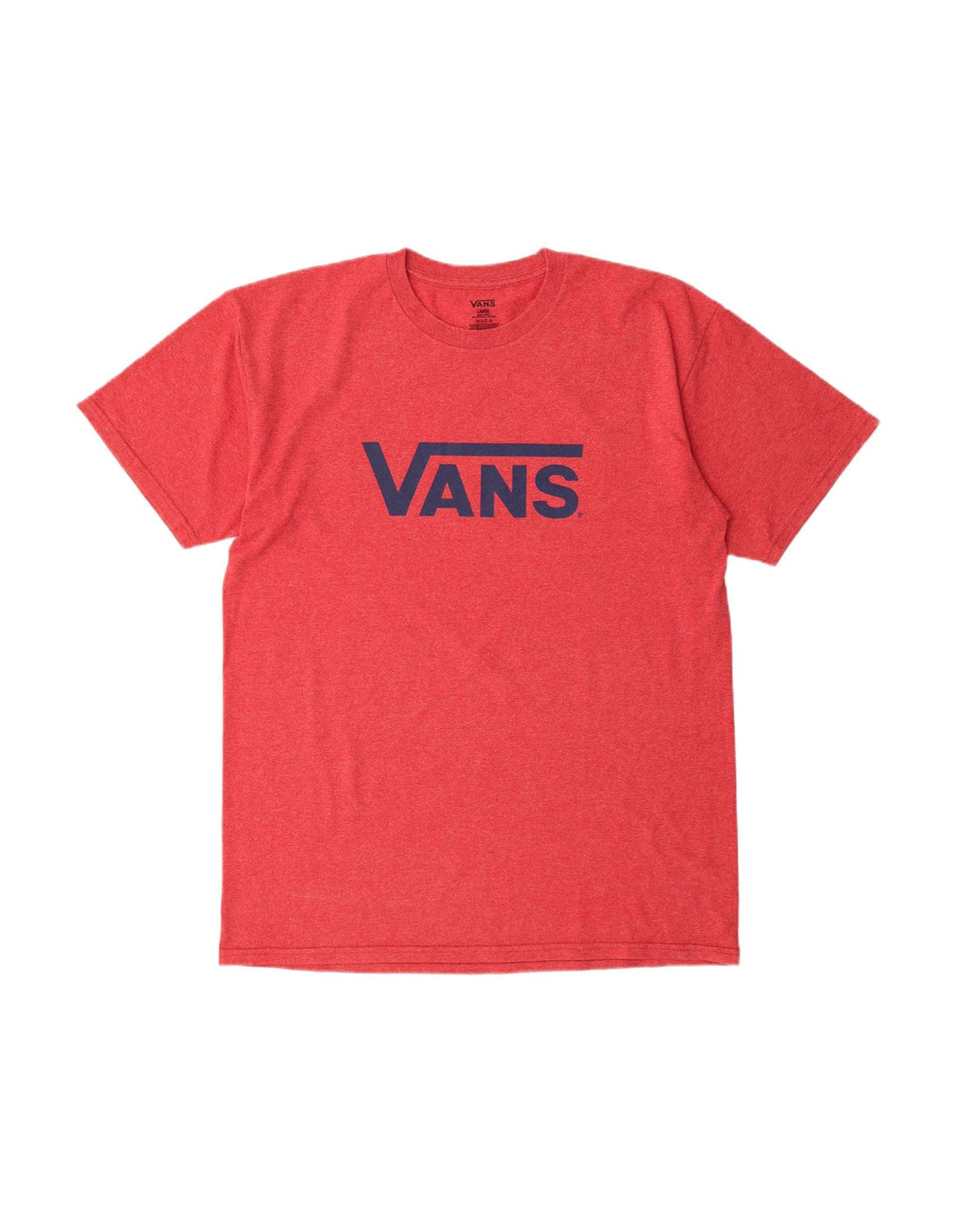 VANS Mens Graphic T-Shirt Top Large Red Cotton
