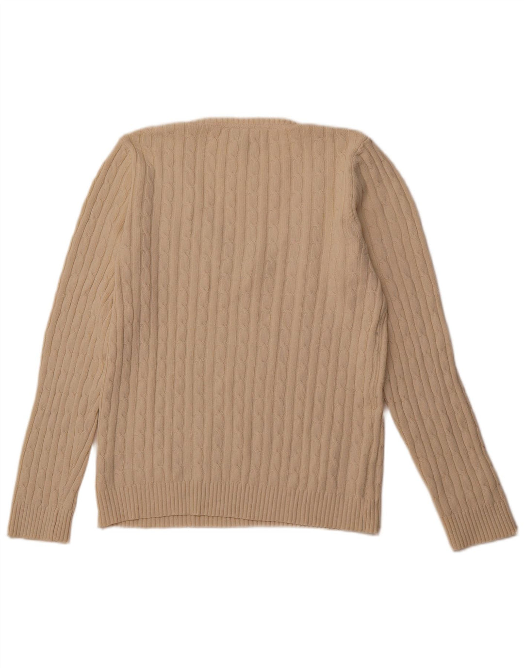 CREW TØJ Dame V-hals sweater UK 18 XL Off White Bomuld