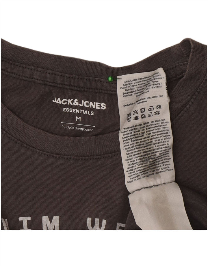 Jack & Jones Herre grafisk T-shirt Top mellemgrå bomuld
