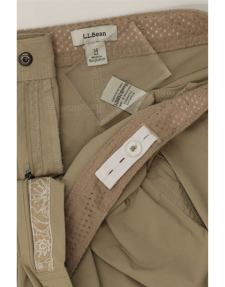 L.L.BEAN Womens Cargo Shorts US 14 XL W34 Green Nylon Vintage L.L.Bean and Second-Hand L.L.Bean from Messina Hembry 
