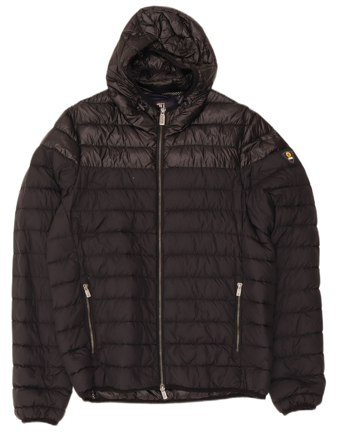 Ciesse Piumini Herre hættepolstret jakke UK 40 Medium Sort Nylon