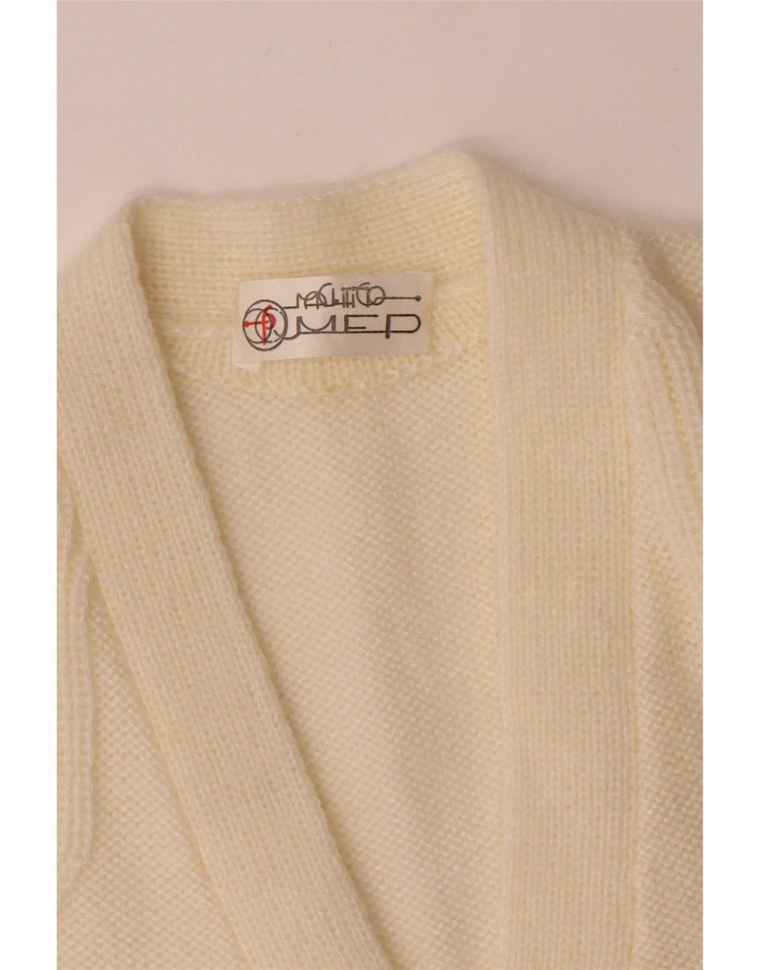 Vintage dame cardigan sweater UK 14 Medium Off White