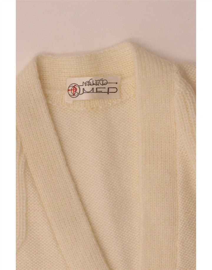 Vintage dame cardigan sweater UK 14 Medium Off White