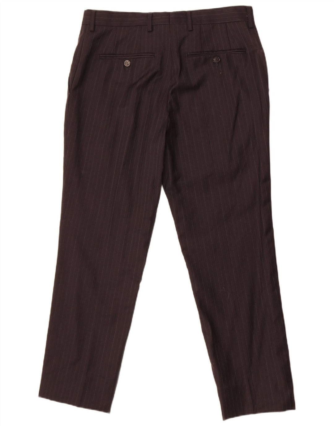 Zara Straight Suit Bukser til mænd EU 40 Medium W32 L27 Sort nålestribe