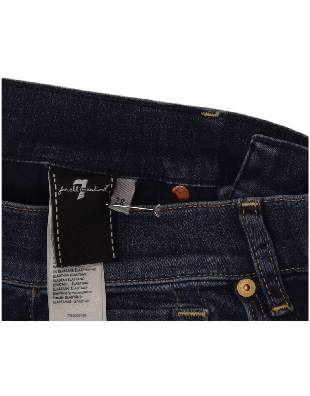 7 For All Mankind Dame Bootcut Jeans W28 L34 Blå Bomuld