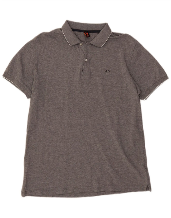 SUN68 Herre poloshirt XL Grå Flecked Bomuld