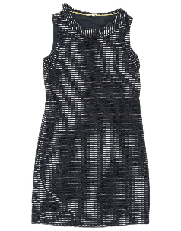 White Stuff Kvinders Ærmeløs Skede Kjole UK 10 Small Navy Blue Striped