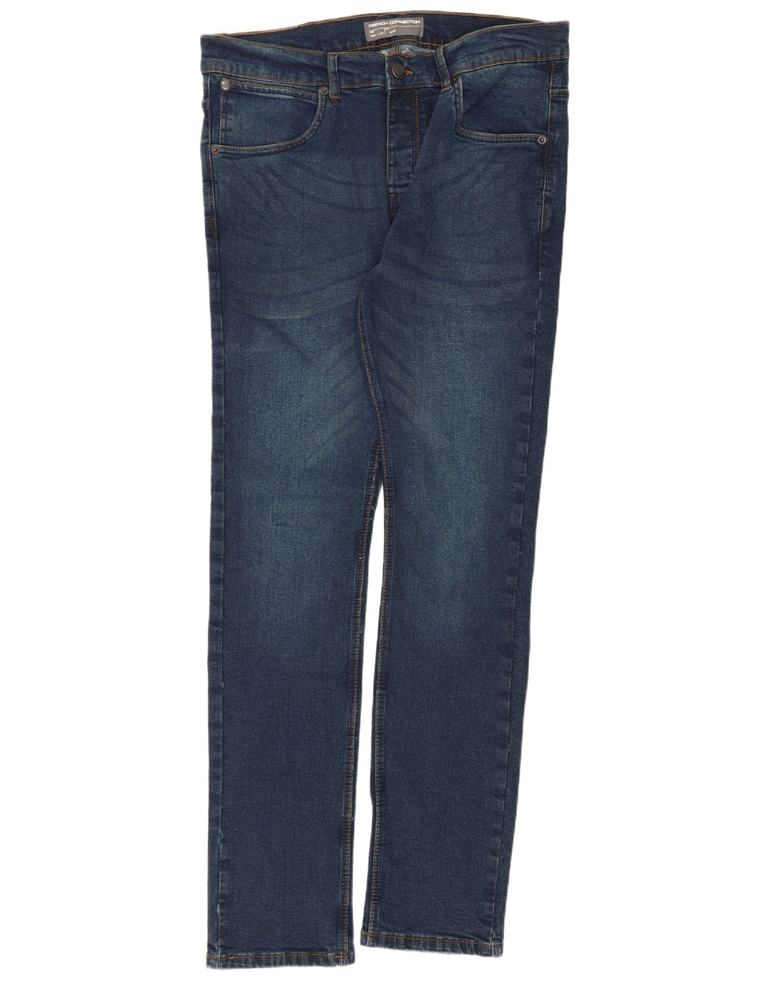 French Connection Slim Jeans til mænd W36 L32 Marineblå bomuld