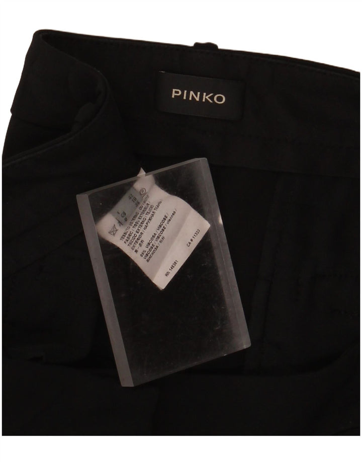 Pinko Slim Chino Bukser til kvinder UK 10 Small W30 L30 Black Viscose