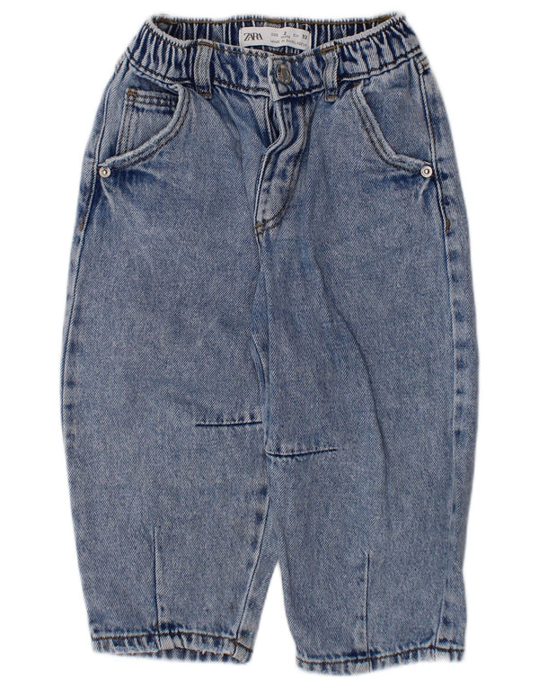ZARA Baby Boys Straight Jeans 18-24 måneder W18 L12 Blå Bomuld
