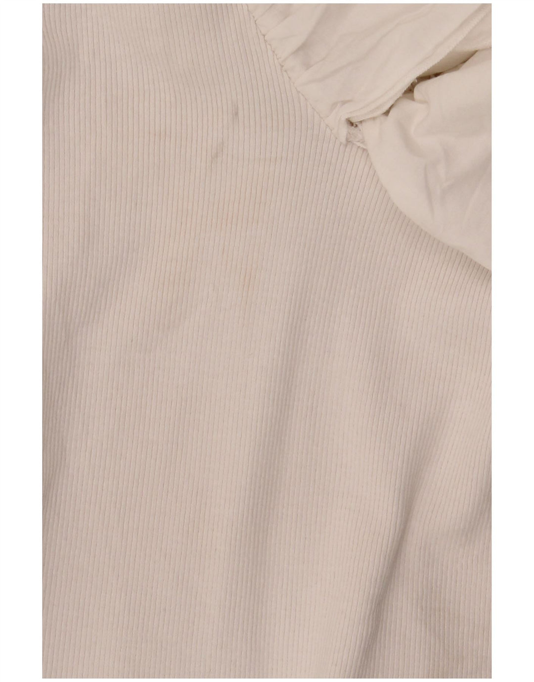 Zara Womens Ruffle Bodysuit UK 8 Small White Bomuld