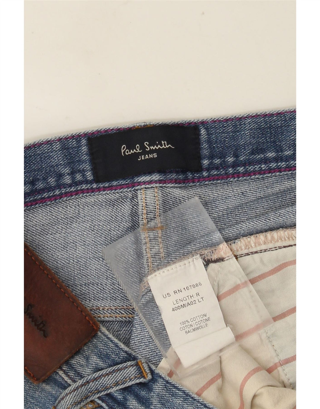 PAUL SMITH Straight jeans til mænd W34 L32 blå bomuld