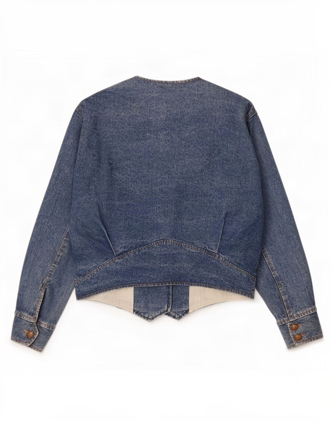 Airport Dame denimjakke UK 12 Medium Blue Cotton