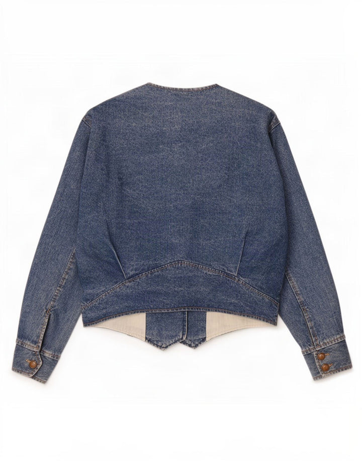 Airport Dame denimjakke UK 12 Medium Blue Cotton