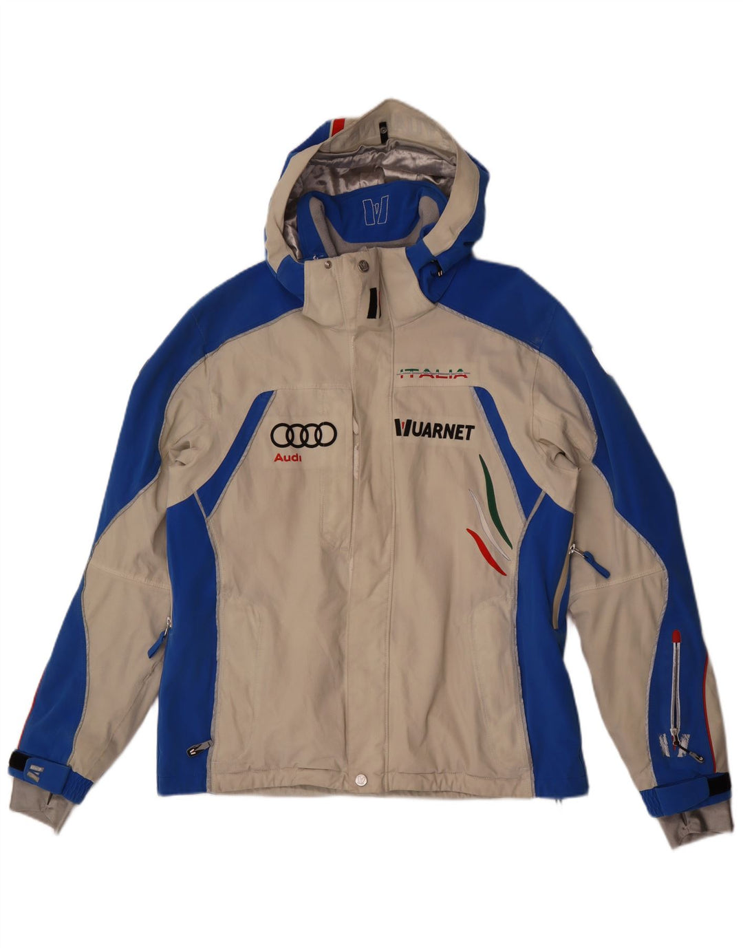 Vuarnet Herre Grafisk Hætte Skijakke UK 38 Medium Beige Colourblock