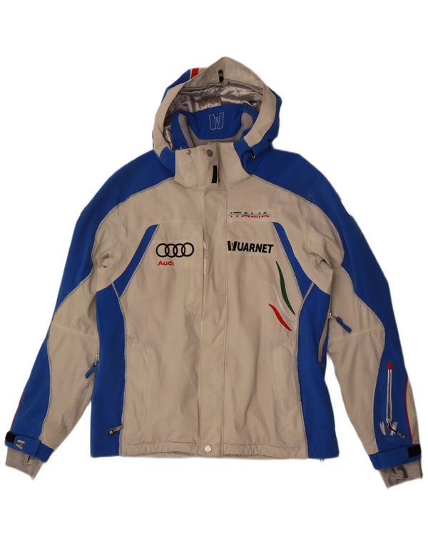 Vuarnet Herre Grafisk Hætte Skijakke UK 38 Medium Beige Colourblock