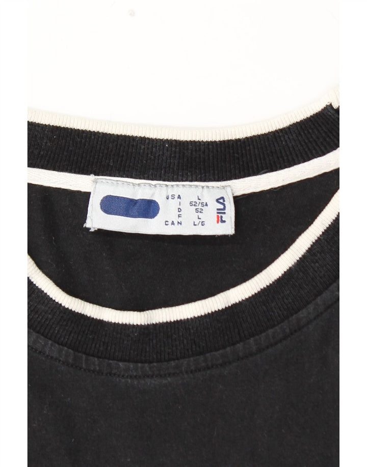 FILA Herre Grafisk T-Shirt Top Stor Sort