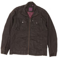Ted Baker Herre Utility Jacket Størrelse 5 XL Sort Bomuld