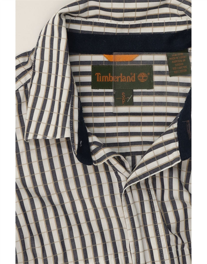 TIMBERLAND Mens Shirt Small White Check Cotton Vintage Timberland and Second-Hand Timberland from Messina Hembry 