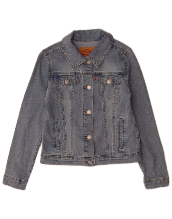 Levi's Girls Denimjakke 10-11 År Stor Blå Bomuld
