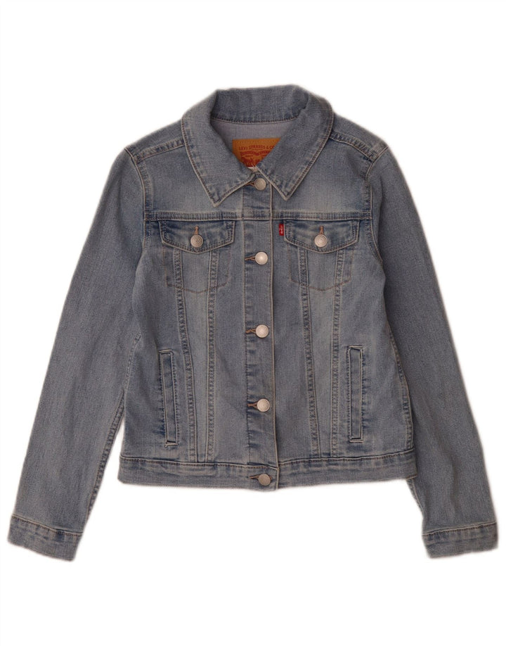 Levi's Girls Denimjakke 10-11 År Stor Blå Bomuld