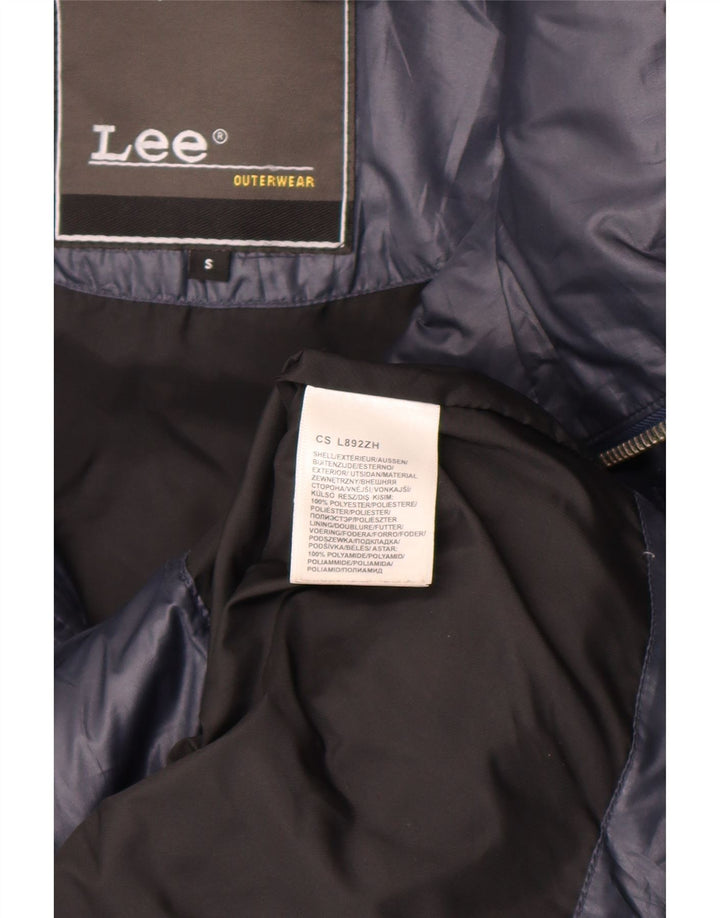 Lee Herre hættepolstret jakke UK 36 Lille marineblå polyester