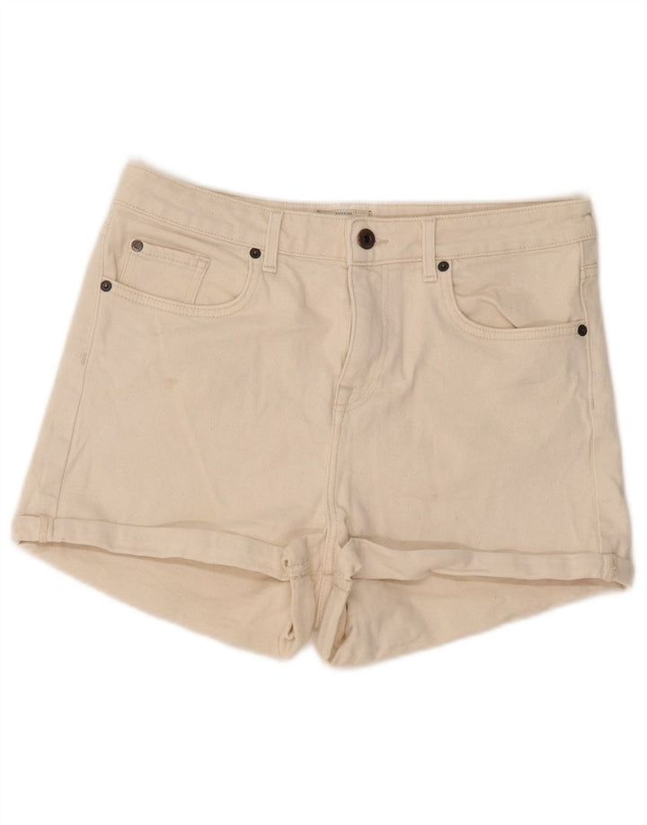 Jack Wills Dame denim Shorts UK 14 Large W32 Off White