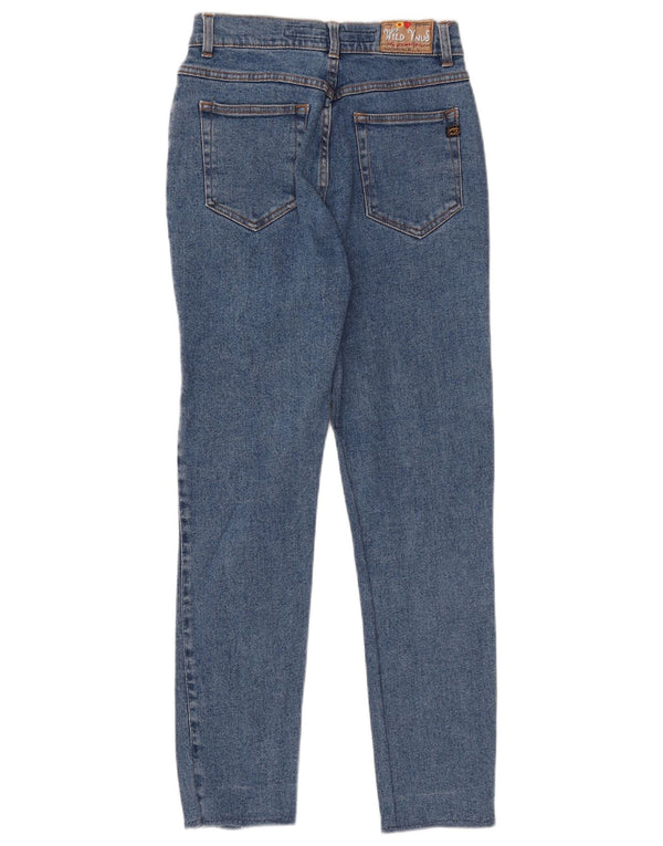 Vintage Kvinder High Rise Tapered Jeans IT 44 Medium W27 L29 Blå Bomuld