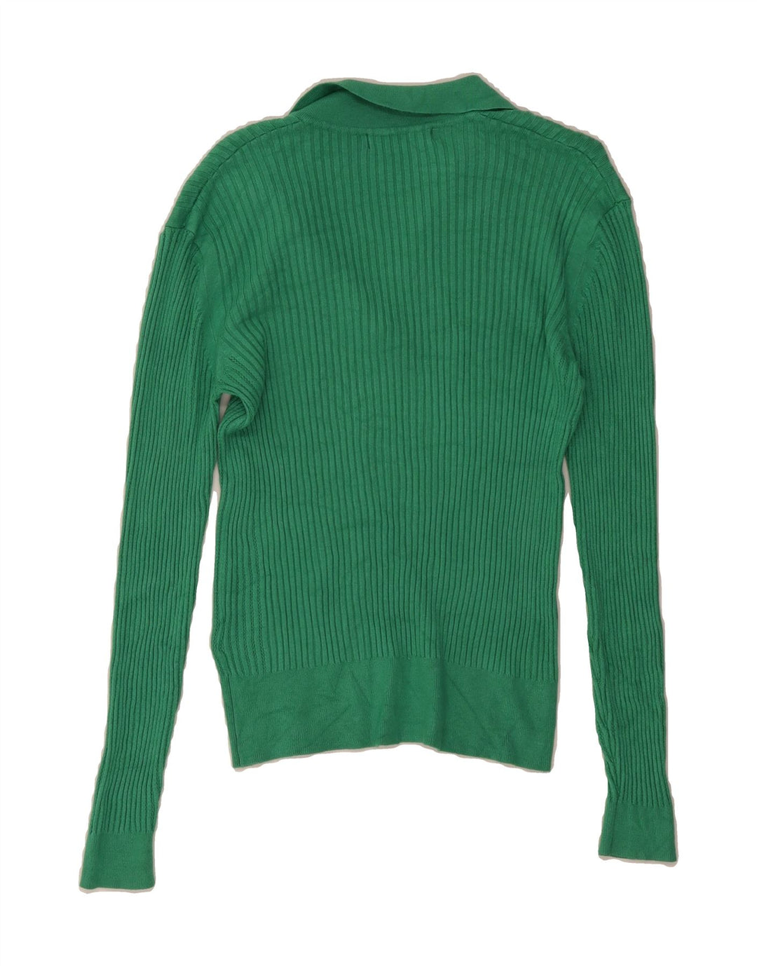 MARKS & SPENCER Womens Polo Neck Jumper Sweater UK 12 Medium  Green Vintage Marks & Spencer and Second-Hand Marks & Spencer from Messina Hembry 