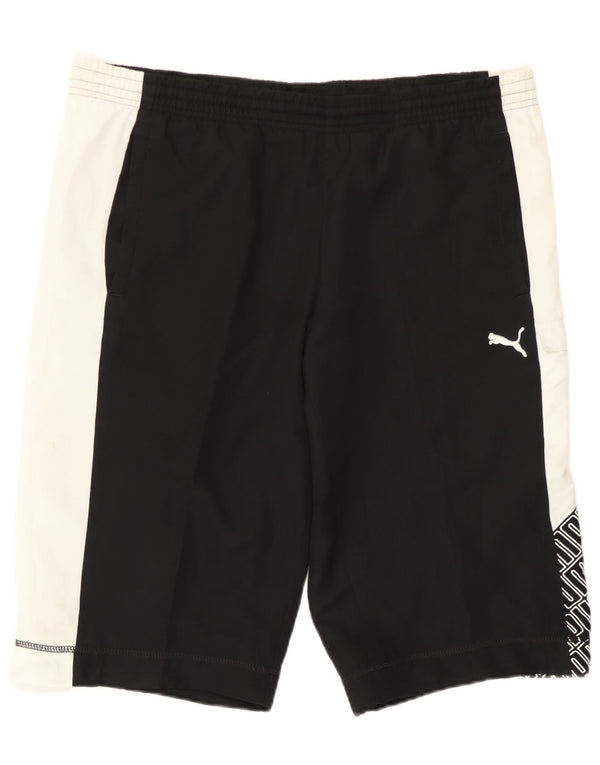 Puma Herre grafiske sportsshorts Medium Sort Colourblock