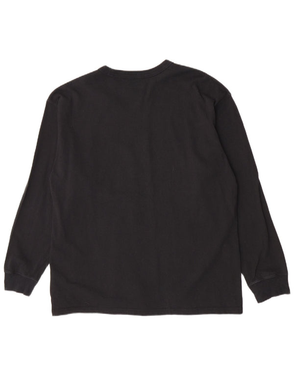 Nike Mens Loose Fit Graphic Top Long Sleeve Large Black Cotton