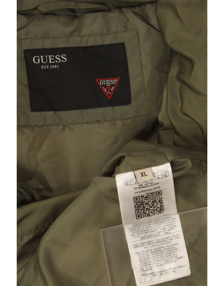 Guess Polstret jakke til mænd UK 42 XL Grøn Polyester