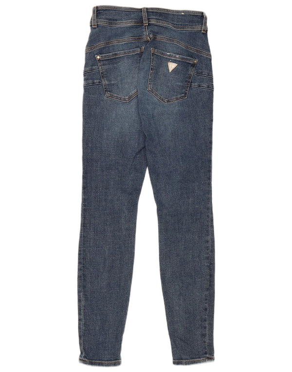 Guess Dame Højtalje Skinny Jeans W27 L28 Blå Bomuld