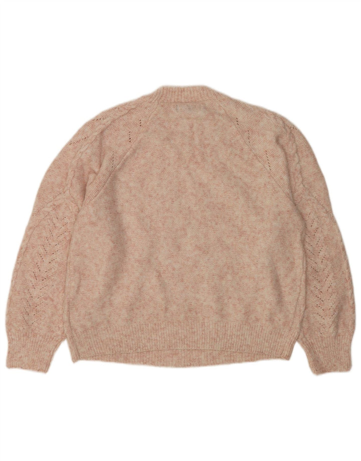 Marks & Spencer Dame sweater med rund hals DK 14 Medium Pink Polyester