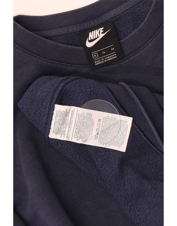 Nike sweatshirt til mænd XL marineblå bomuld