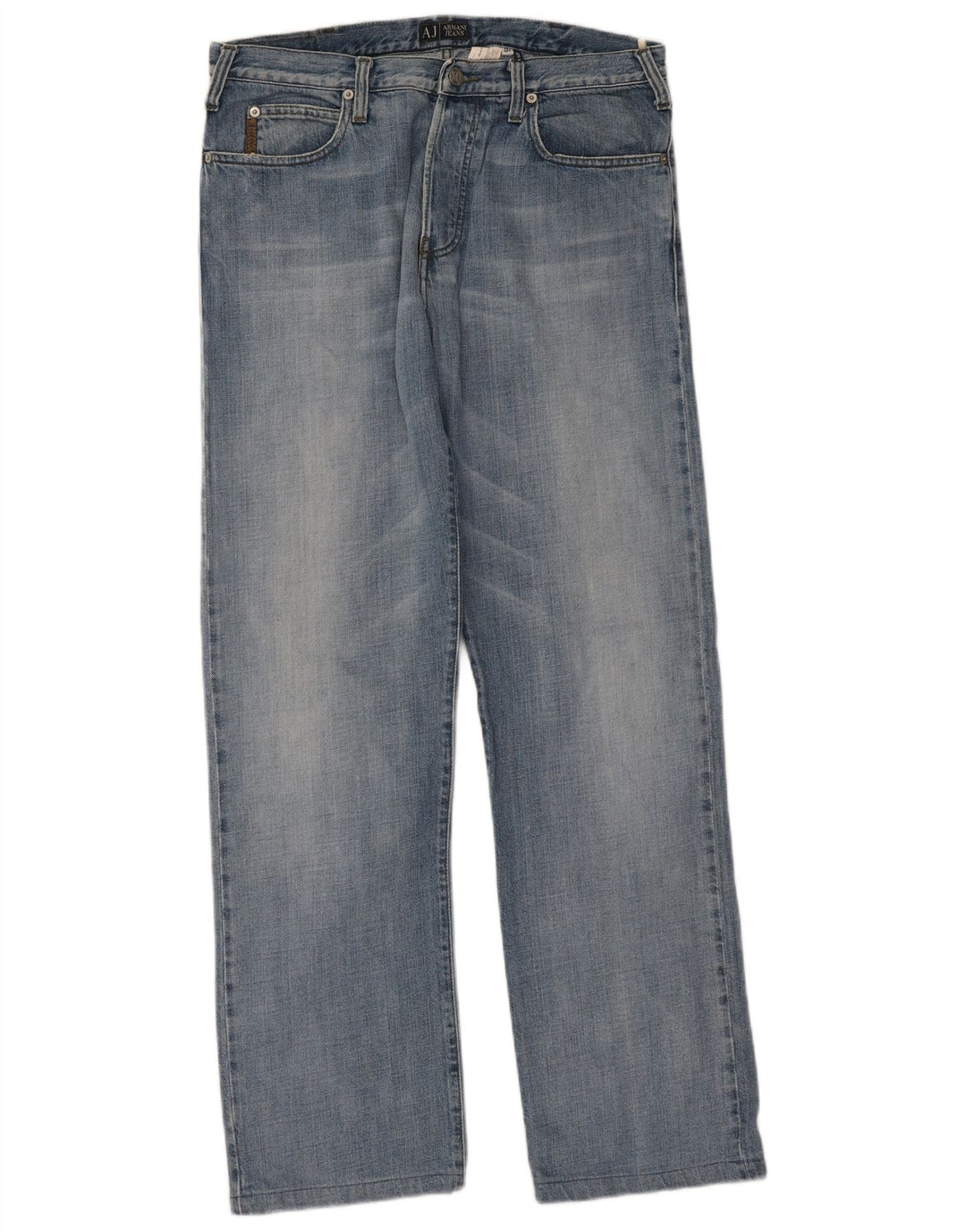 Armani Straight Jeans til mænd W34 L31 Blå Bomuld