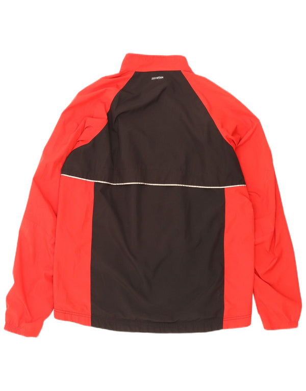 Adidas Mens Rain Jacket UK 40 Large Red Colourblock Polyester