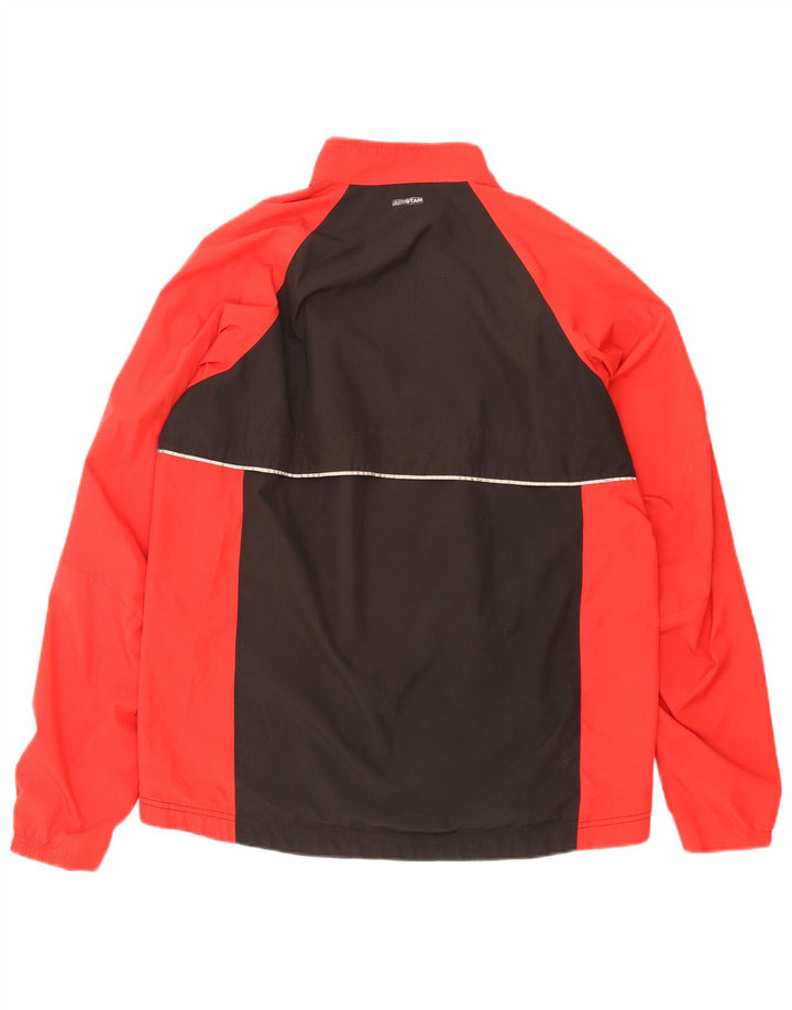 Adidas Regnjakke til mænd UK 40 Large Red Colourblock Polyester